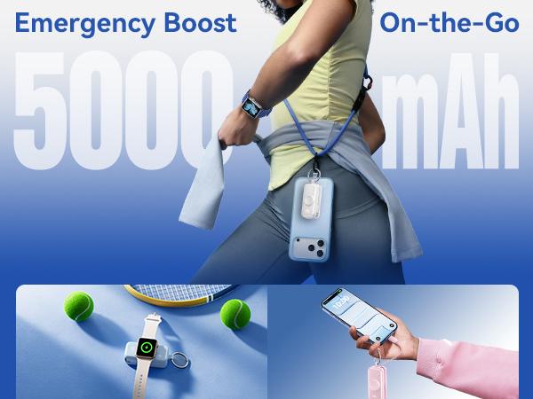 INIU P81 SnapGo Mini Power Bank for Apple Watch and iPhone, 5000mAh Fast Charge Wireless Portable Charger with Bulit-in Cables & KeyChain Flight-Safe EDC Travel Battery Pack for iWatch Ultra 11 10 9 8 SE, iPhone Air 17 16 15 Airpods Series Best Gifts 2026