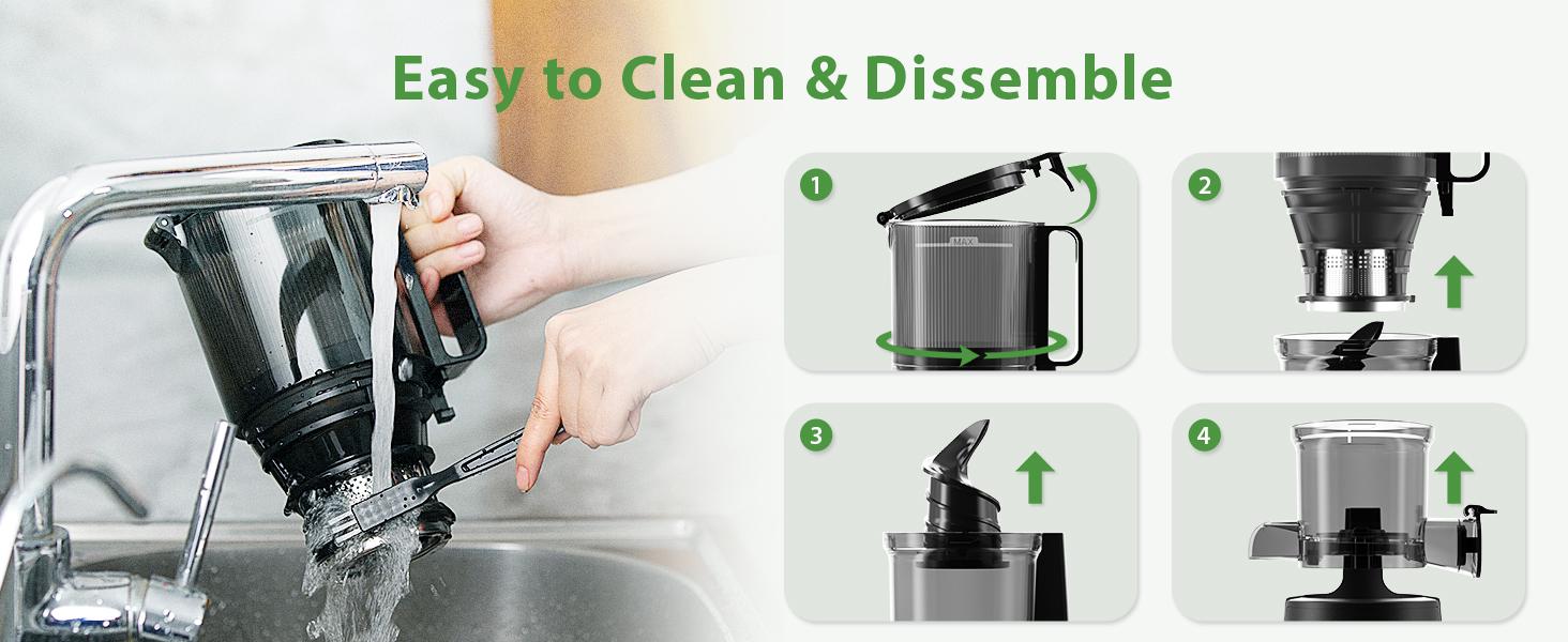 Cold Press Juicer, Hands Free,Juicer Machines with 13.67 inch Circ Feed Chute, Whole Fruit juicer, Juice Extractor for Vegetable and Fruit, High Juice Yield, Easy to Clean with Brush, Ice Fruit, Smart recipes App,2-year warranty