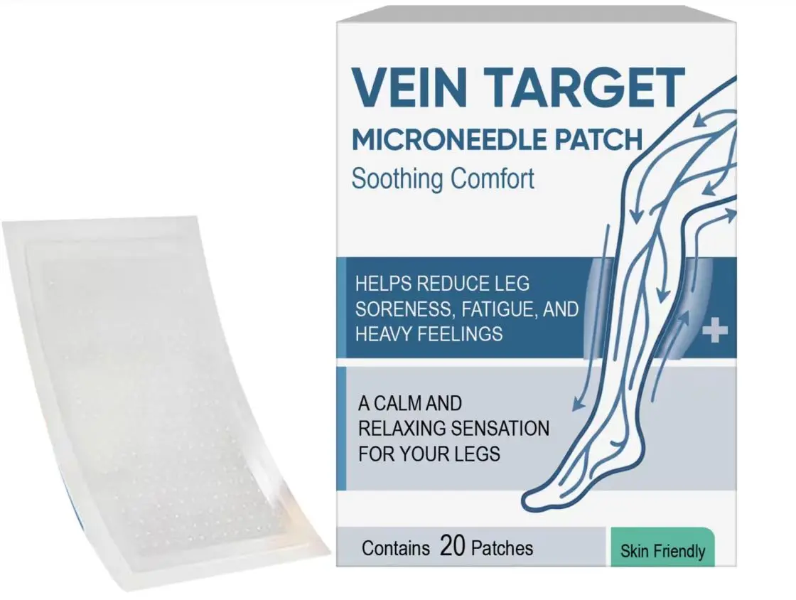Soothing Microneedle Patches for Leg Soreness, Fatigue & Heavy Legs – Gentle Comfort for Standing, Walking & Long Days – Targeted Relief with Skin-Friendly Microneedle Technology – 20 Patches