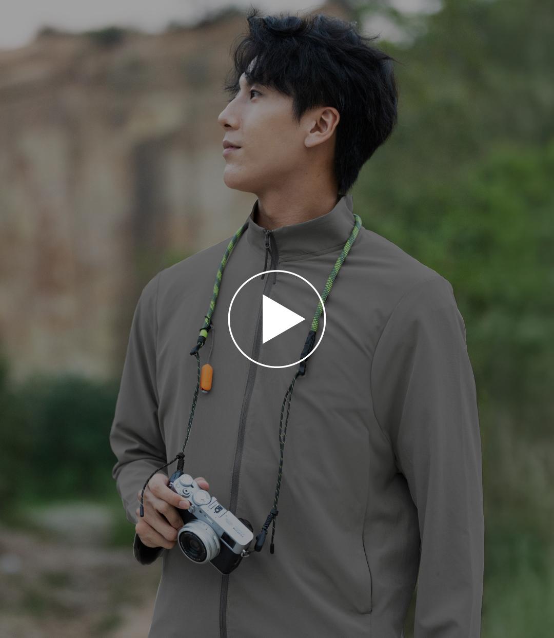 PGYTECH Camera Strap Slim for Mirrorless - Leather Harness Quick Release Adjustable Camera Neck Shoulder Strap for Compact Camera, Instant Camera and Smartphone