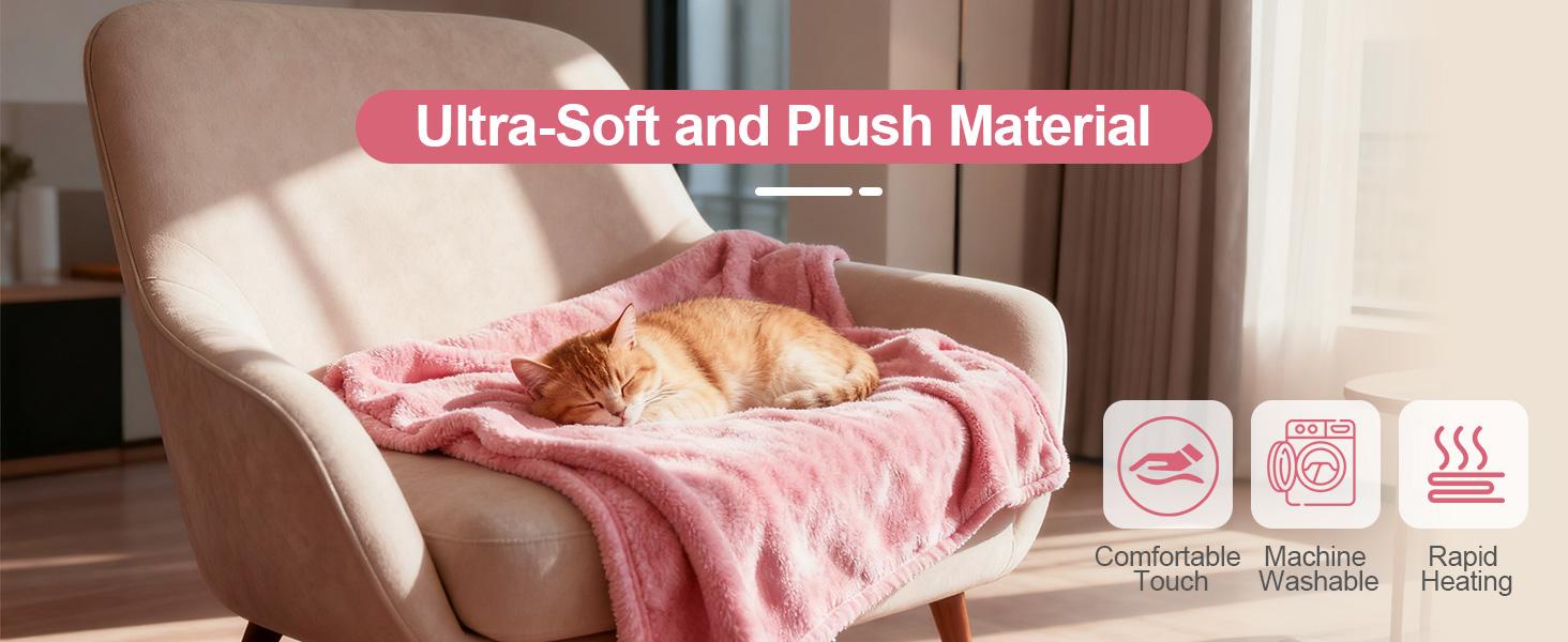 Portable USB Heated Blanket with 20000mAh Battery: 63"x33.5" Wearable Electric Shawl, 15s Fast Heating, 3-Temp levels & Machine Washable Velvet for Camping, Overlanding & Office - Mother's Day & Birthday Gift