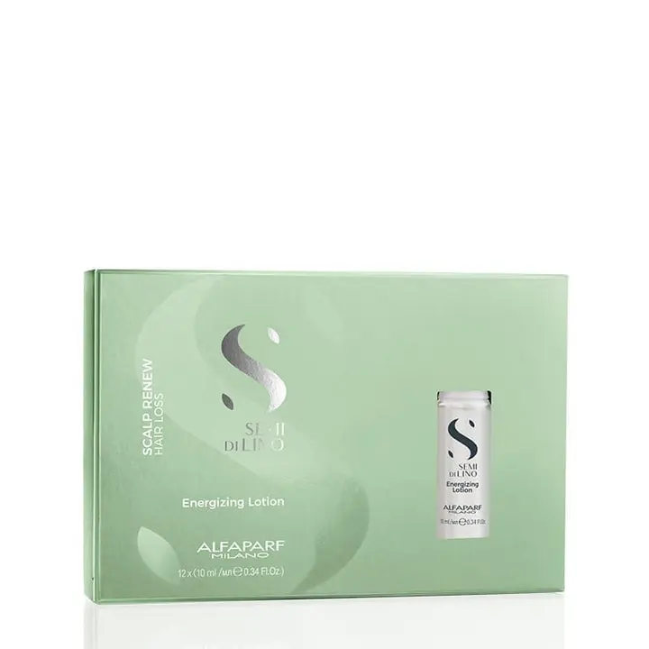 Semi Di Lino Scalp Renew Energizing Lotion, Activating Anti-Hair Loss Scalp Care Treatment for Renewed Strength and Body, 12 x 10ml Vials, Haircare Product Nourishes Hair Radiant Hair