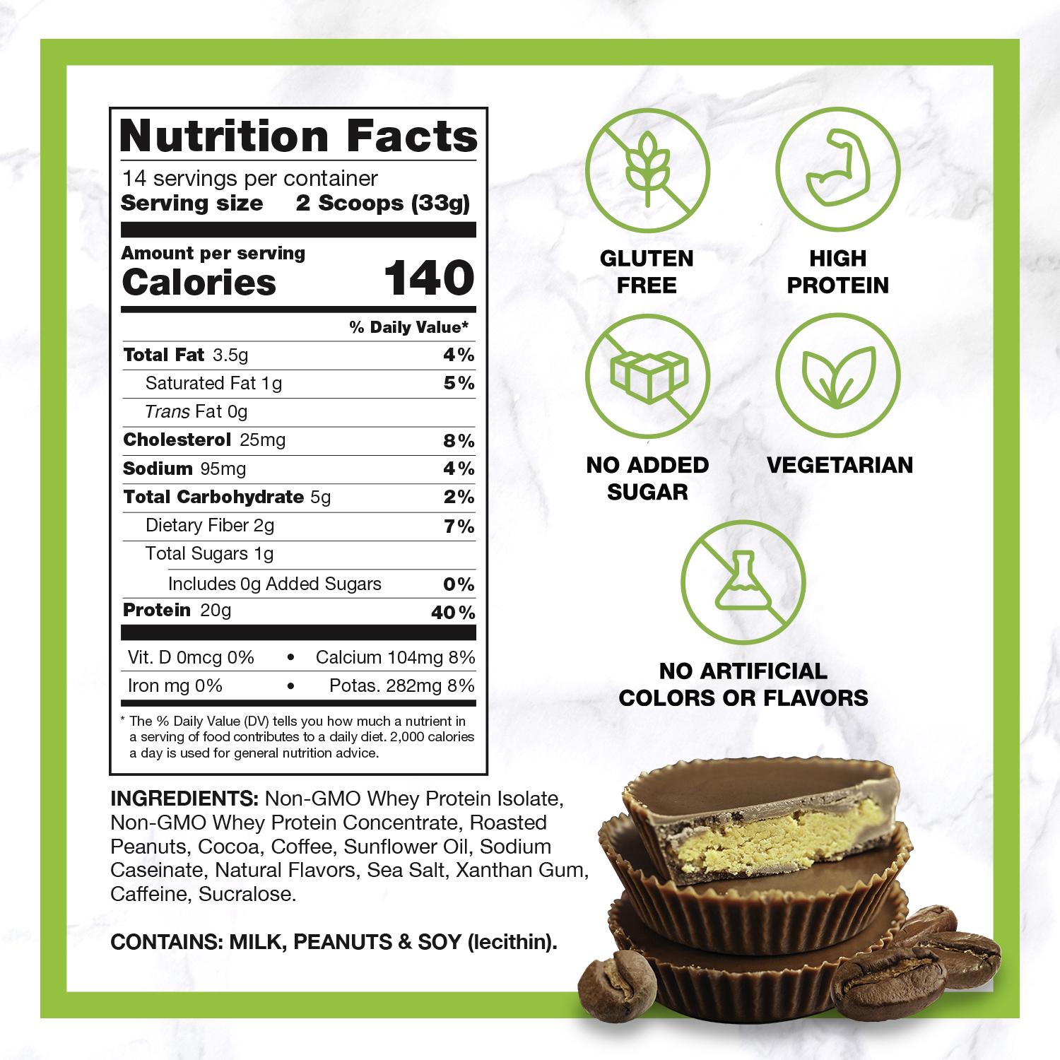 Chike Protein Iced Coffee Chocolate Peanut Butter Flavor 20g Whey Protein 2 Espresso Shots Low Sugar US Made High Protein Coffee