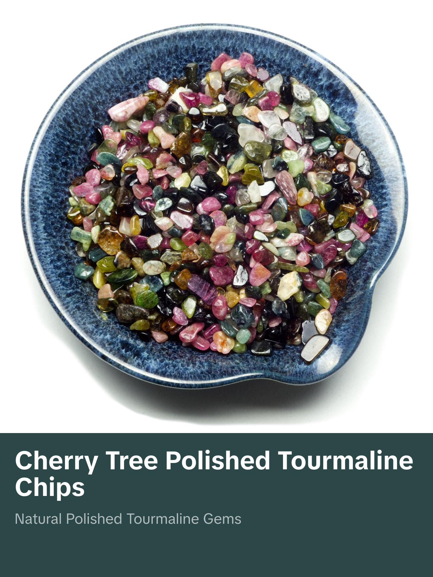 Cherry Tree Collection | Polished Gemstone Chips | 1/2 Pound (Multi-Tourmaline)
