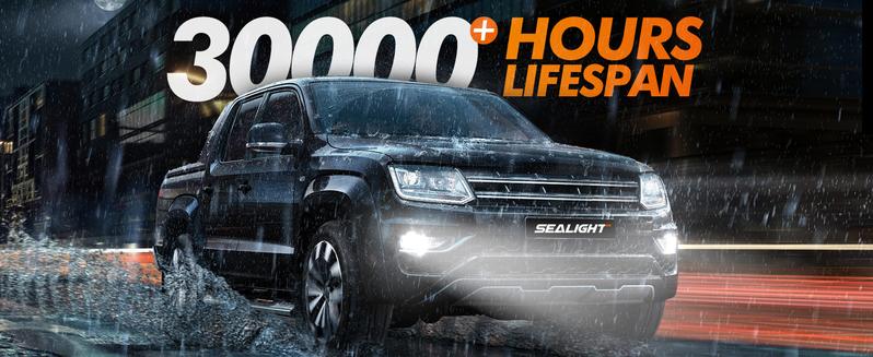 SEALIGHT H10/9145/9140 LED Fog Light Bulbs, 6000K Xenon White, 27 SMD Chips, 360-degree Illumination, Non-polarity, Pack of 2