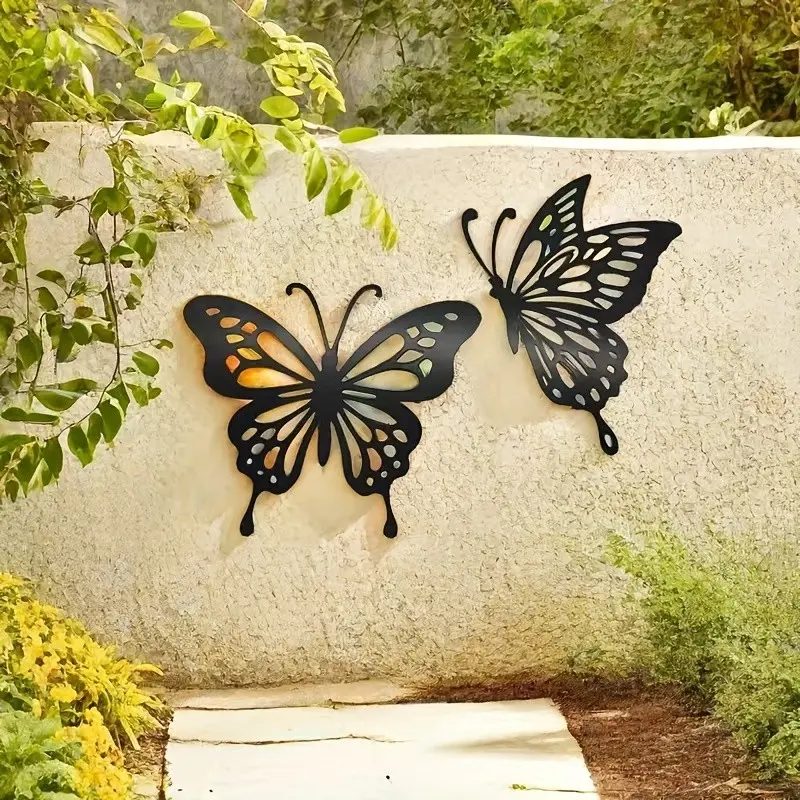 Iron Butterfly Wall Art Decoration, Hanging Metal Butterfly, Metal Material, Butterfly Design, Garden, Courtyard, Living Room, Bedroom, Terrace, Balcony, Versatile Placement, Perfect Gift, Gift Option
