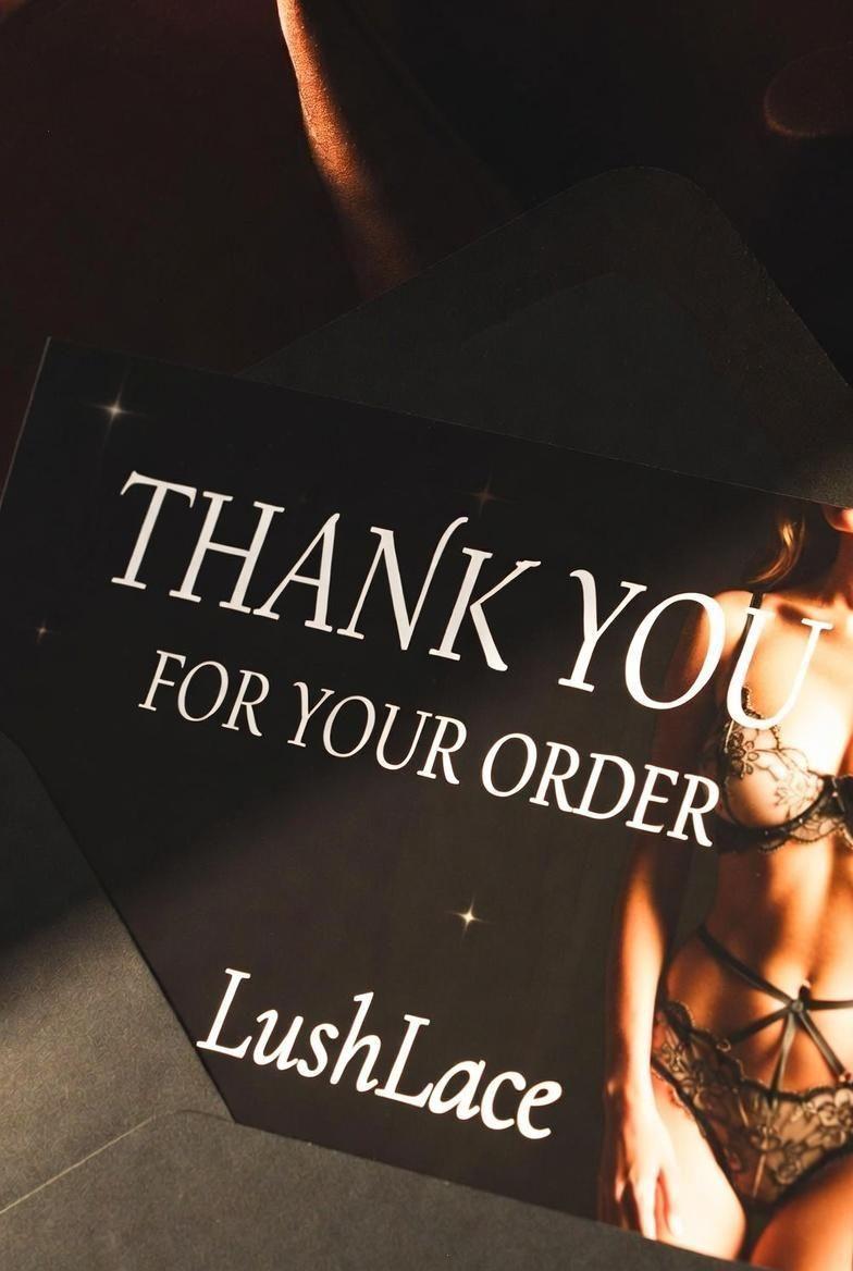 LUSHLACE Floral Sexy Lingerie Set - Women's Black Lace - Bedroom