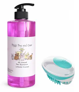 Piggy Poo and Crew Pet Shampoo and Shampoo Scrub Brush