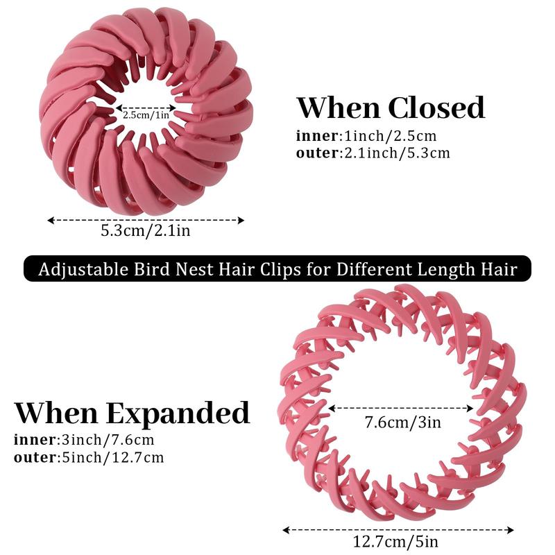 AWAYTR 6Pcs/Set Bird Nest Hair Claw Clips Horsetail Holder Hair Clips for Women Girls Bird Nest Expanding Hair Bun Hair Accessories TikTokShopBlackFriday AWAYTR 6Pcs/Set Bird Nest Hair Claw Clips Horsetail Holder Hair Clips for Women Girls Bird Nest Expanding Hair Bun Hair Accessories TikTokShopBlackFriday