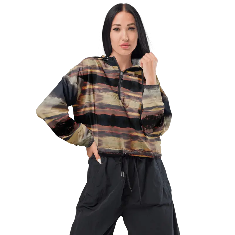 Kaleidoscopic Lightweight Sunset Windbreaker