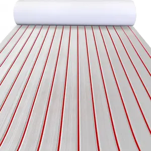 Boat Flooring EVA Foam Boat Decking Faux Teak EVA Foam Sheet Marine Flooring Self-Adhesive Boat Mat Boat Carpet for Motorboat RV Yacht Kayak Surfboard Traction pad