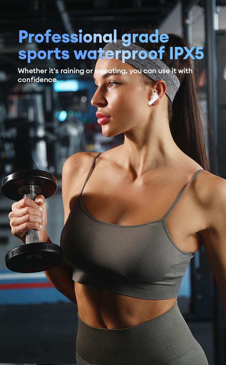 HYUNDAI Y48 Bluetooth 6.0 Earphones LED Display High Fidelity Waterproof Wireless Earbuds with Built-in Microphone for Office Sports Study Audio Calls Electronic Earbud Headset Black