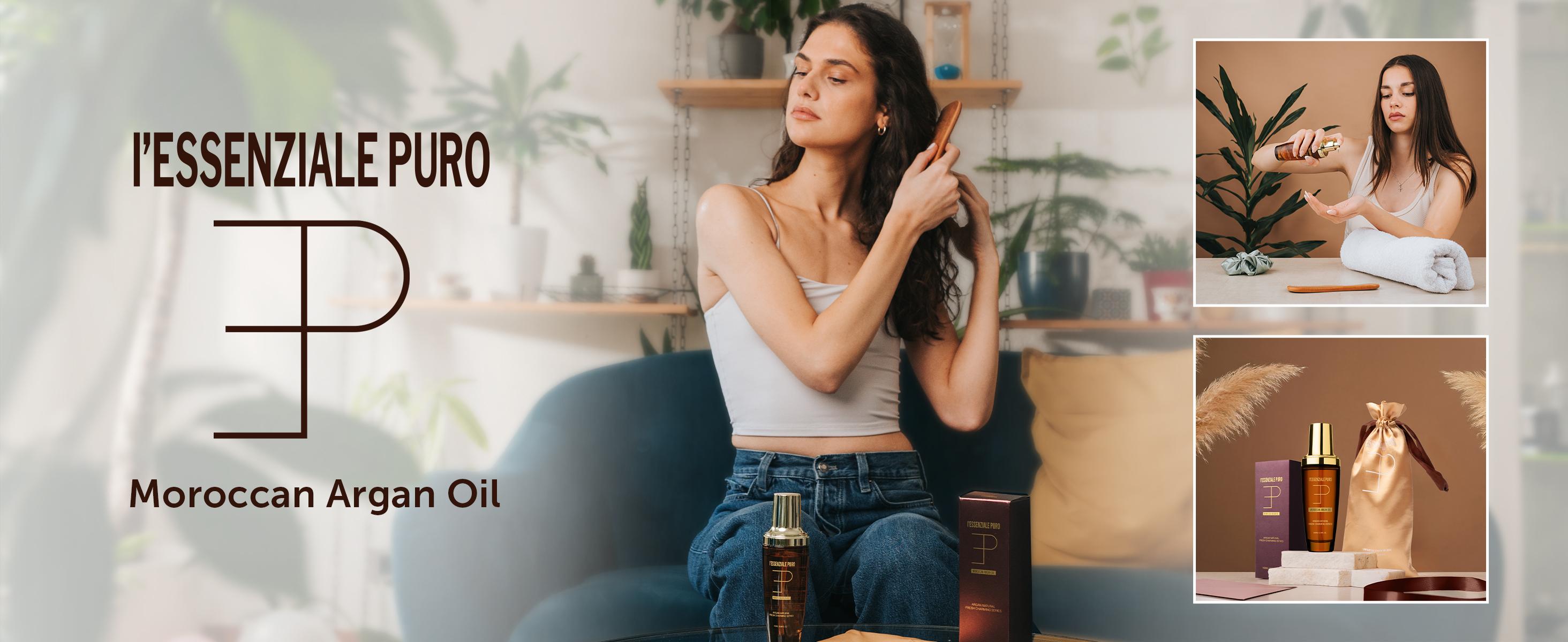 LEPURO Dubai Premium Elixir - Moroccan Argan Oil for Silky Hair & Skin - Lightweight Hydrating Hair Oil & Body Serum - Cosmetics Imported From Dubai - Boosts Shine, Smooths Frizz, Moisturizes Skin - Hair Treatment Oil For Women & Men, 100mL (3.38 Fl Oz)