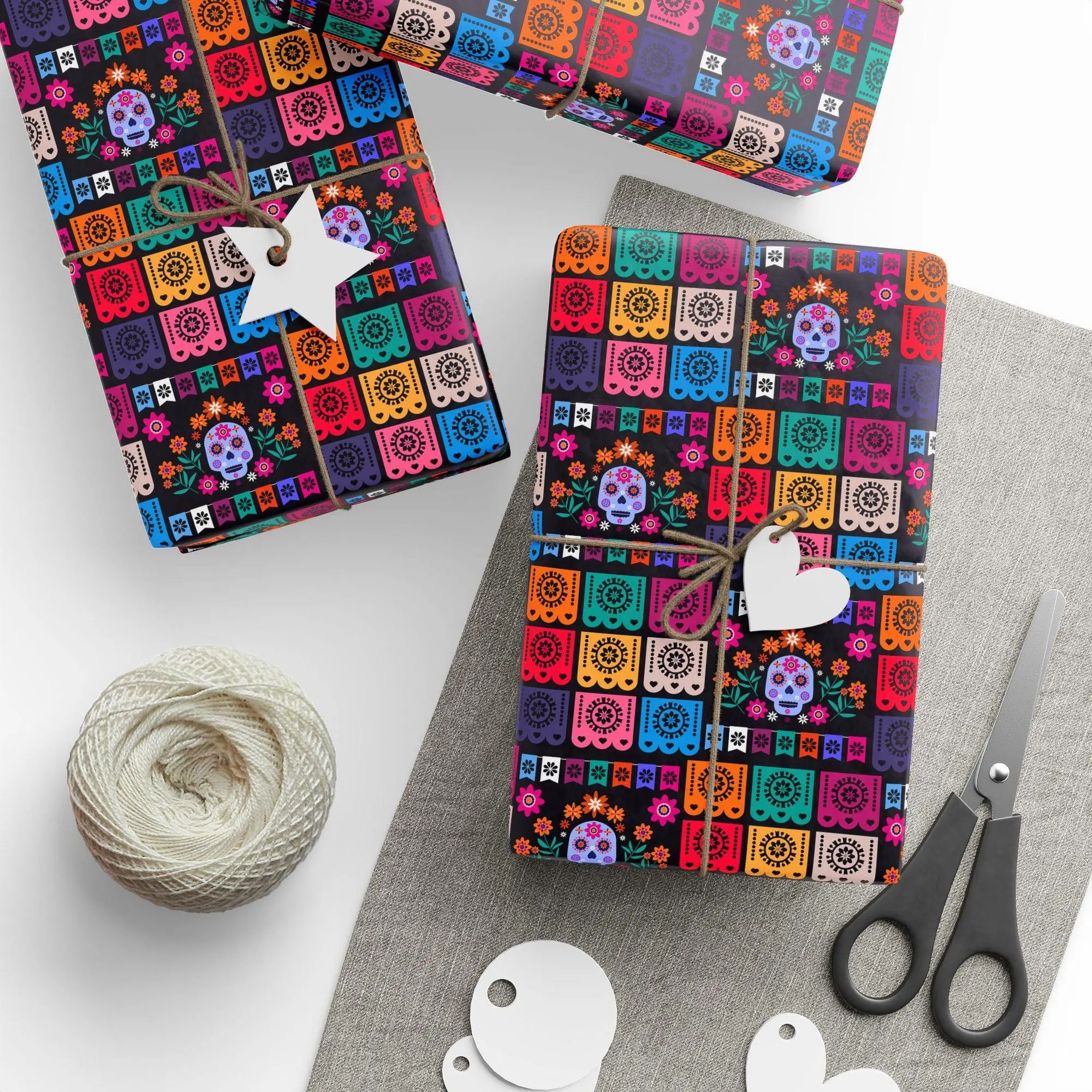 Day of the Dead Mexican Celebration Wrapping Paper Holiday Gift Wrapping Paper Roll