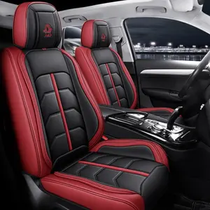 Five-piece new car seat covers fit 95% of models on the market, including sedans, pickups, and SUVs. Made of waterproof, scratch-resistant leather, suitable for all seasons.