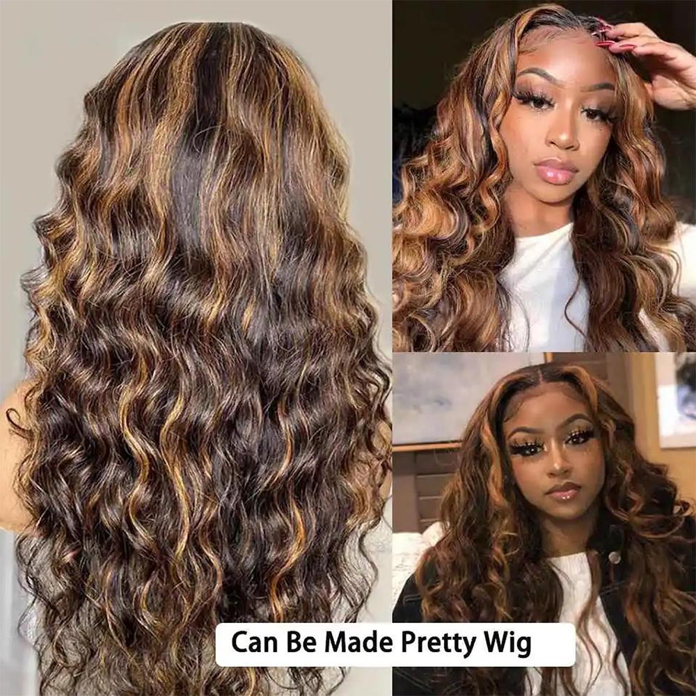 Honey Blonde Highlight Sew In P4/27 Human Hair Bundles Loose Deep Wave Hair Bundles Ombre Brown Bundles for Quick Weave Honey Blonde Highlight Sew In P4/27 Human Hair Bundles Loose Deep Wave Hair Bundles Ombre Brown Bundles for Quick Weave