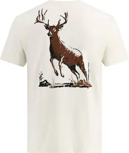 Legendary Whitetails Men's Buck Commander 8 Point Buck Leaping Short Sleeve T-Shirt