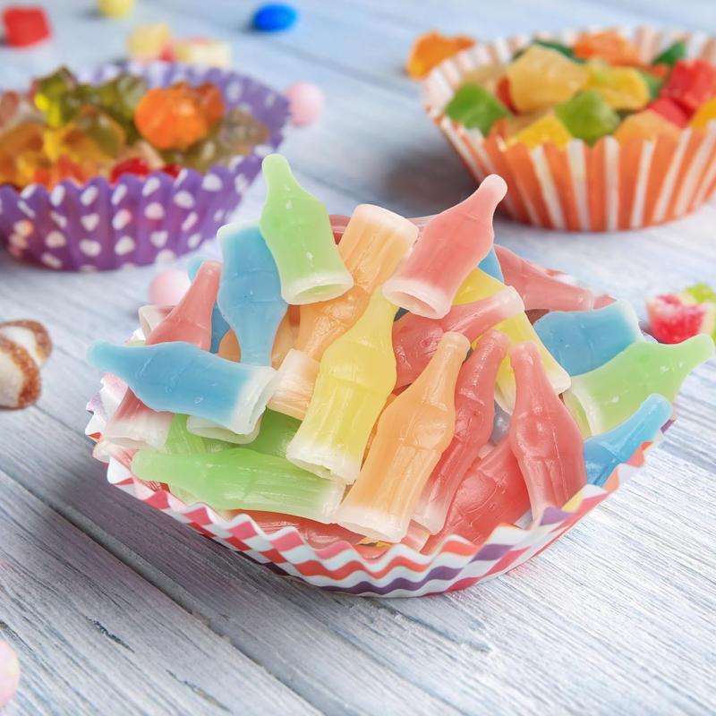 Wax Bottle Candy, 8 OZ Bag (½ LB), Retro Nostalgic Candies with Fruity Liquid Center, TikTok Trend Snack, Assorted Colors and Flavors, Heat Sealed for Freshness, Perfect for Parties and Gifts