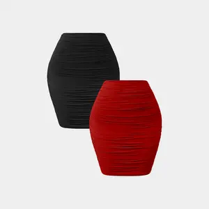 OYV Women's Stretch High Waist Sexy Mini Skirts Ruched Skirt Casual Mini Skirt Trendy Short Skirts