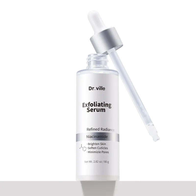 Dr.ville Niacinamide-Rich Exfoliating Serum with Vitamin C & Hyaluronic Acid - Non-Toxic Antioxidant Treatment for Adults, Unclogs Pores, Evens Skin Tone & Texture, Fades Dullness, Radiant Smoother Skin (Limited Edition)