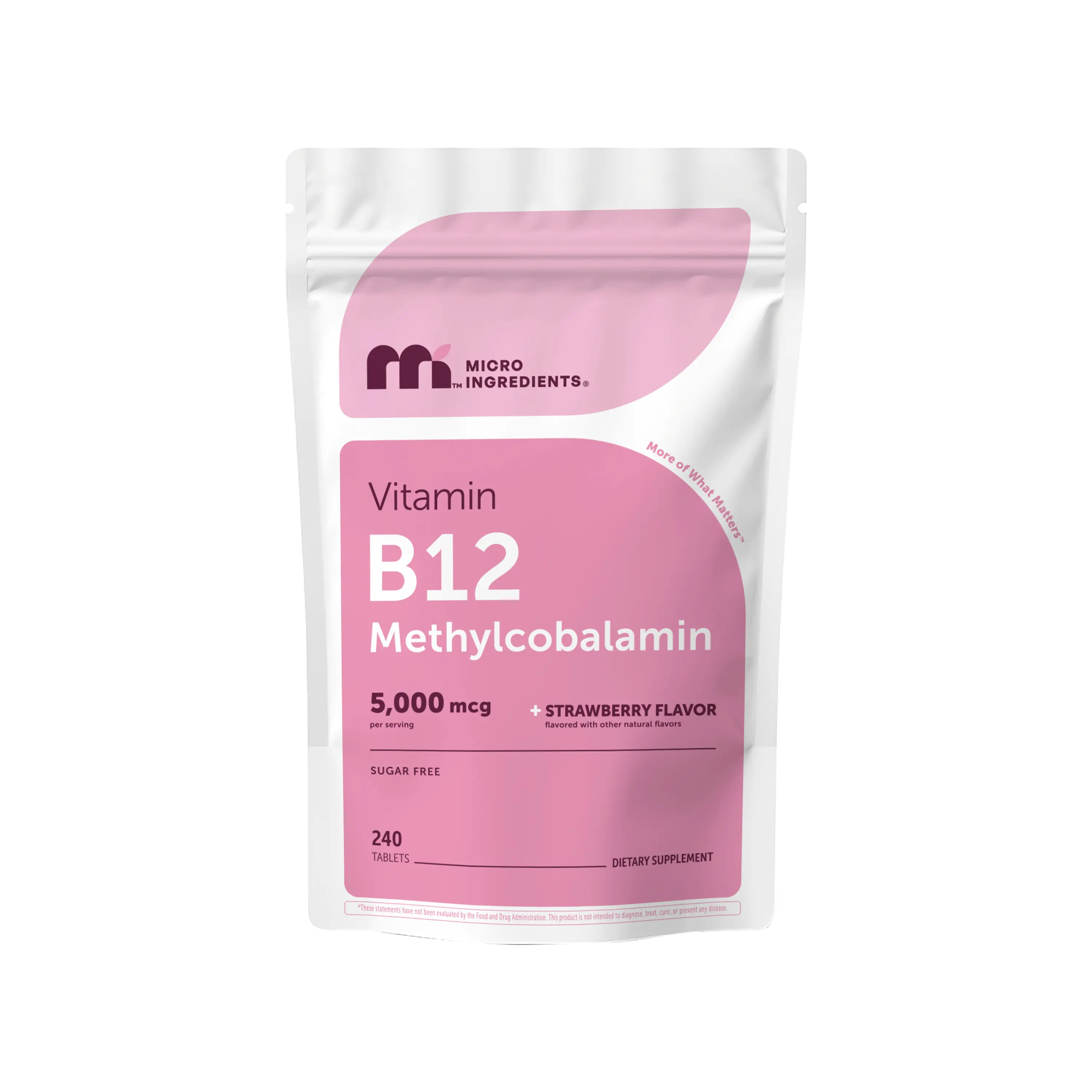 Micro Ingredients Vitamin B12 5000mcg | Methyl B12 Active Form – 240 Chewable Tablets Healthcare Dietary