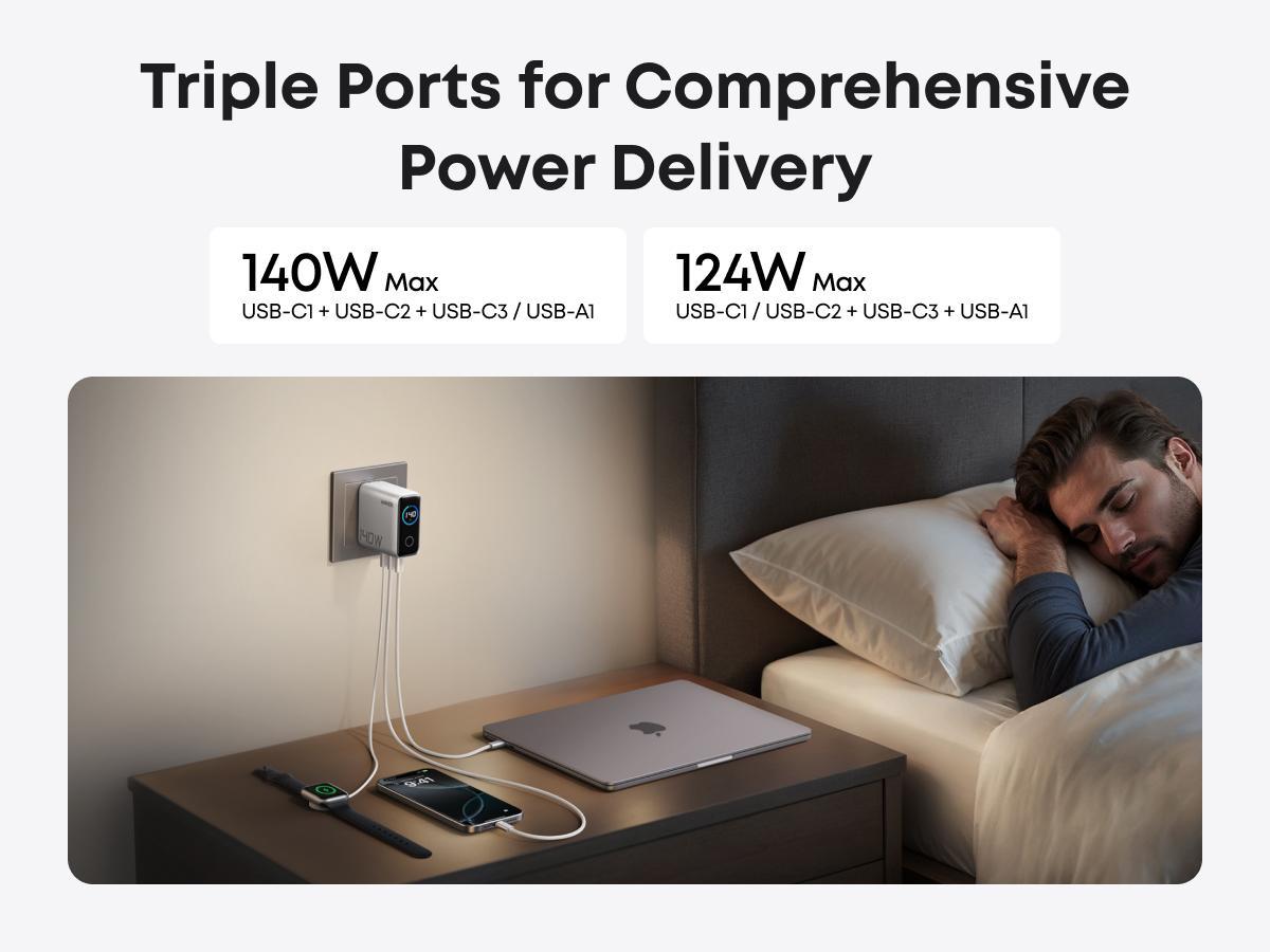 Anker Prime Power Bank, 20,100mAh 3-Port Portable Charger with 220W Max Output, Two-Way Charging + Anker 140W Laptop Charger, 4-Port Multi-Device Charging, 140W Max USB-C Charger, Advanced GaN Power, Intuitive Touch Controls Anker Prime Power Bank, 20,100mAh 3-Port Portable Charger with 220W Max Output, Two-Way Charging + Anker 140W Laptop Charger, 4-Port Multi-Device Charging, 140W Max USB-C Charger, Advanced GaN Power, Intuitive Touch Controls