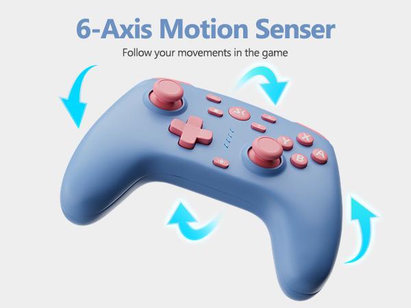 Wireless Switch Controller with 2.4G Adapter for Switch/Switch 2/Lite/OLED, PC, Android & iOS, Hall Effect Joysticks & Triggers, Dual Vibration, 2 Back Custom Macros, Turbo Function, No Stick Drift, AG46 gamer gifts