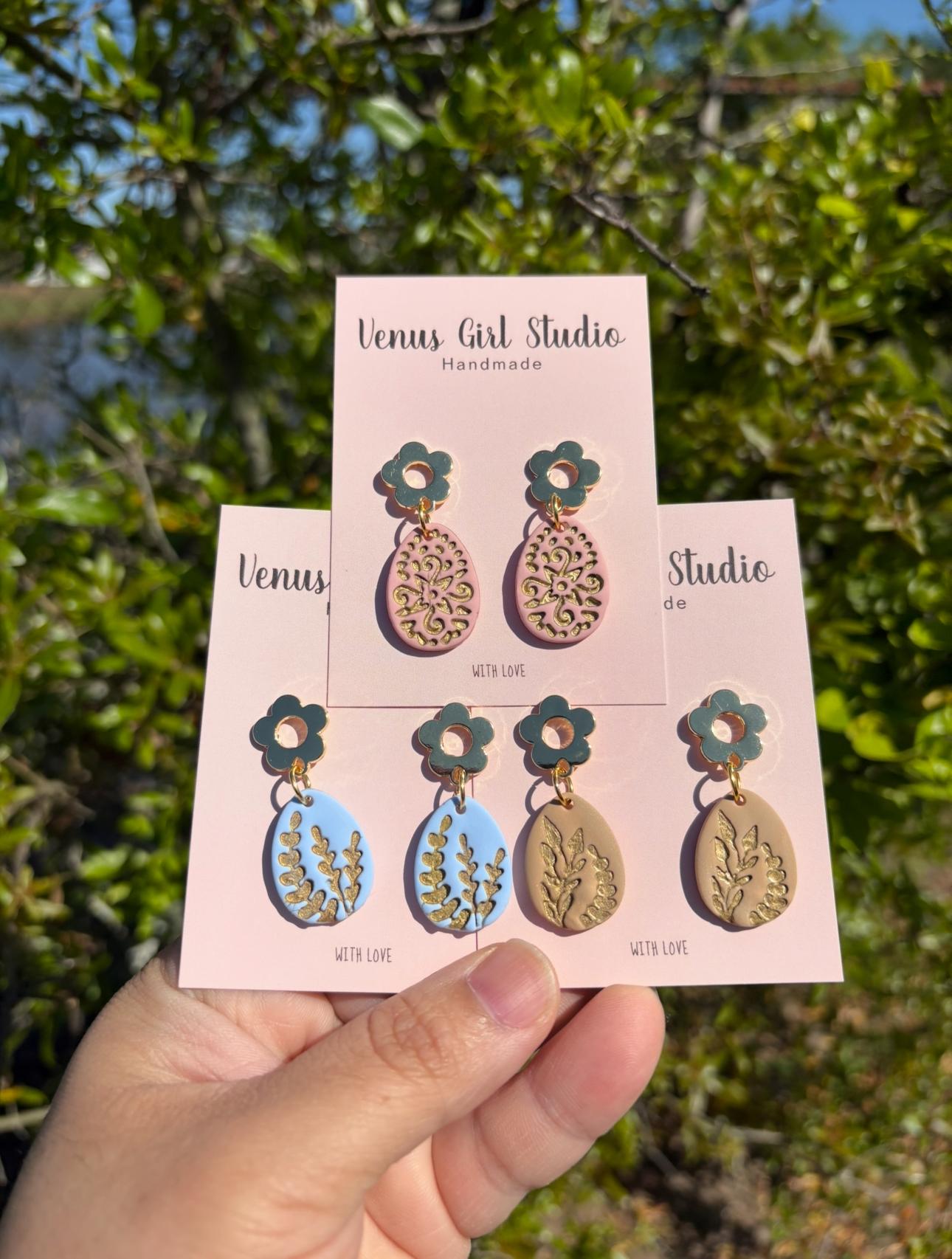 Golden Egg Earrings