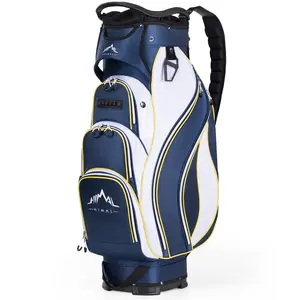 UNIHIMAL Men's Golf Cart Bag, 14-Way Divider Top, Ample Storage Space, Handles, Umbrella Holder, Golf Accessories