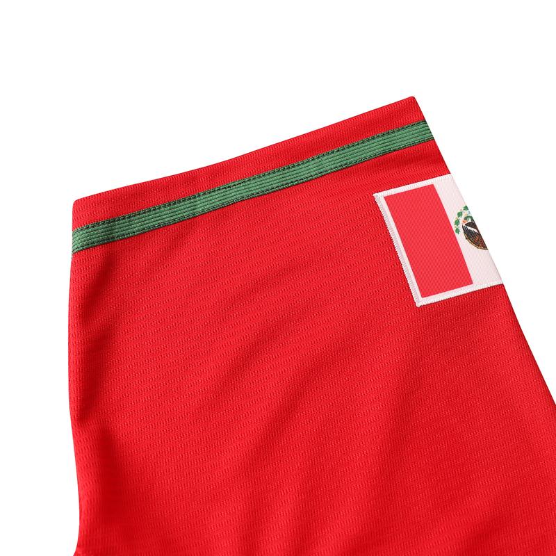 Mexico #34 Red Green Stitched Baseball Jersey Button Up Shirt with Mexican Flag Patch Embroidered Letters Classic Fan Apparel for Men Women