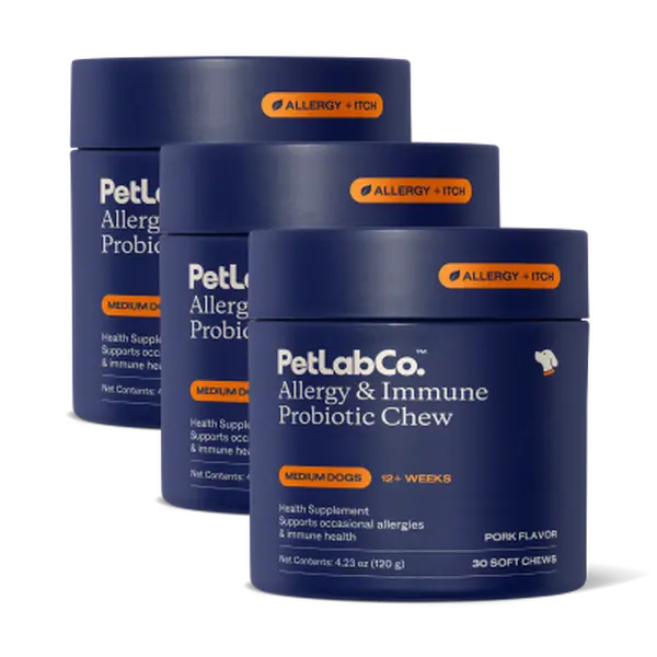 3x Allergy & Immune Chews - Dog Probiotics for Seasonal Allergies - PetLab Co.