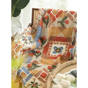 Tulip and Windmill Blanket Crochet Yarn Kit All-in-One