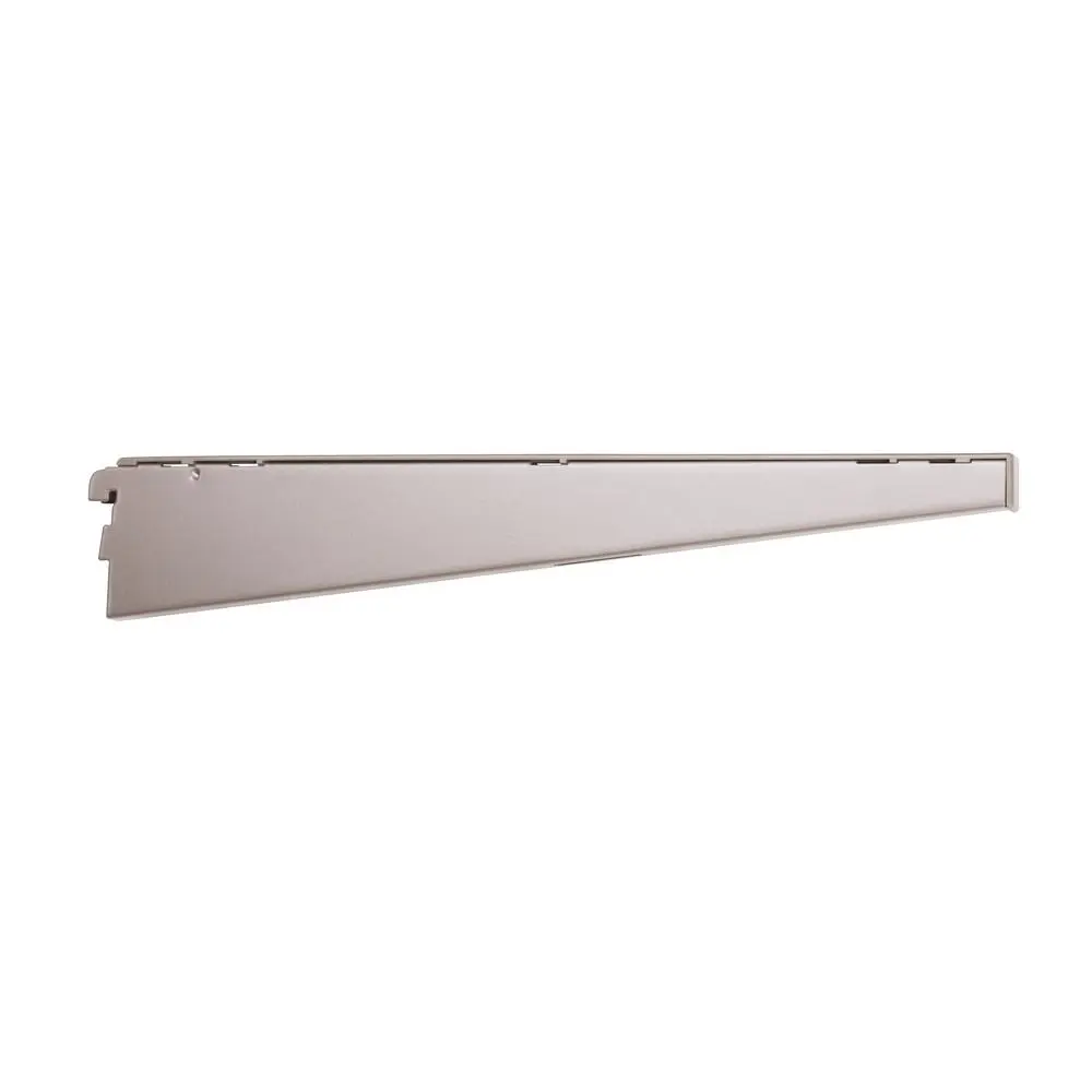 16 in. Champagne Nickel Steel Closet Culture Single Bracket - Wall Mounting Shelf Support Hook