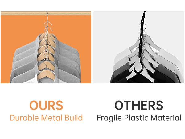 NiHome Clothing Chain Hanger 10-Pack, Metal Closet Hanging Organizer Space Saving Hangers ,College Dorm Room Essentials, for Home, Office & Travel NiHome Clothing Chain Hanger 10-Pack, Metal Closet Hanging Organizer Space Saving Hangers ,College Dorm Room Essentials, for Home, Office & Travel