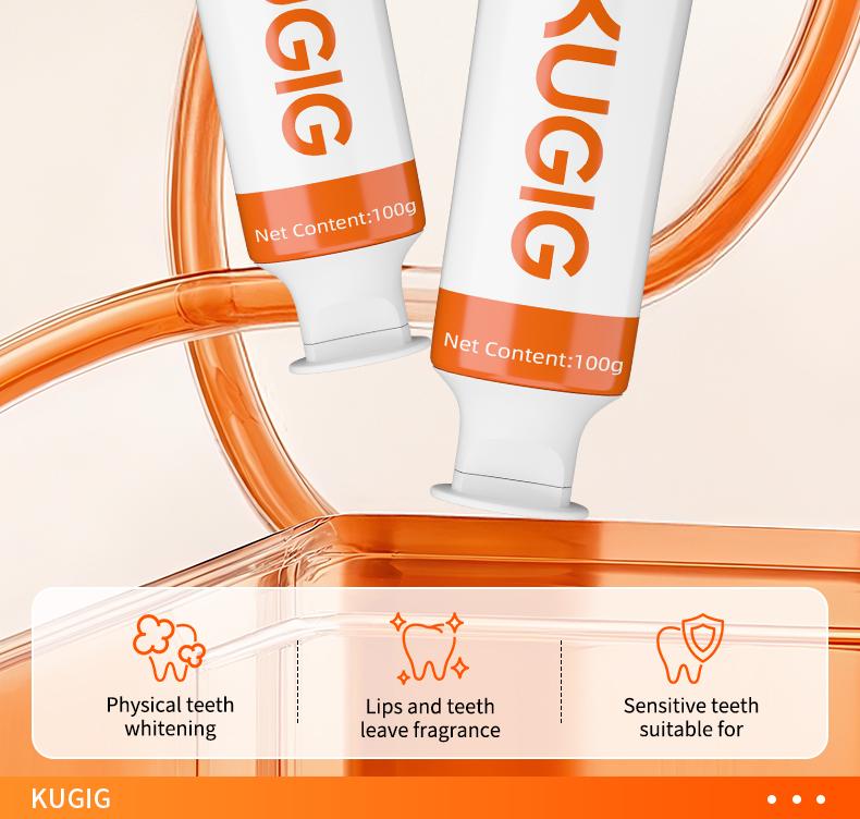 KUGIG Fresh Breath Toothpaste for Bad Breath – Fluoride-Free Whitening Toothpaste for Sensitive Teeth, Mint Flavor Helps Reduce Odor Causing Buildup and Supports Long Lasting Breath Freshness