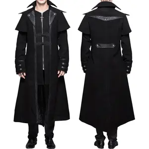 Gothic Lords Medieval Punk Coat – Unisex Flax Blend Outerwear
