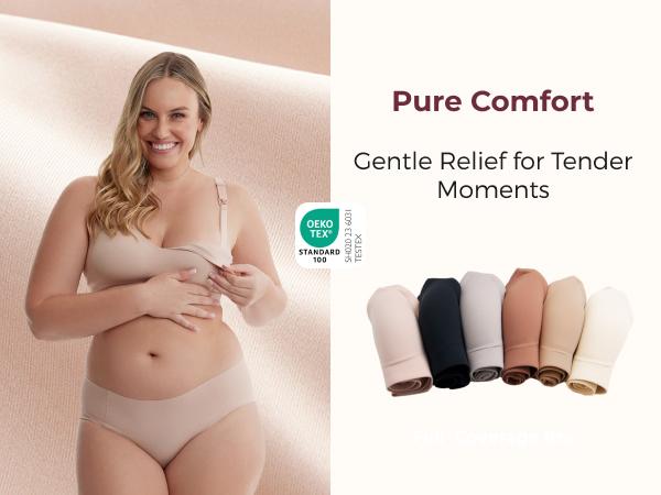 Momcozy Nursing Bras for Breastfeeding（recommend one size up）, puming bra YN21 Seamless Ultra Comfort Maternity Bra, Natural Shape, Pregnancy Sleep Bralette tiktok shop maternity  undies