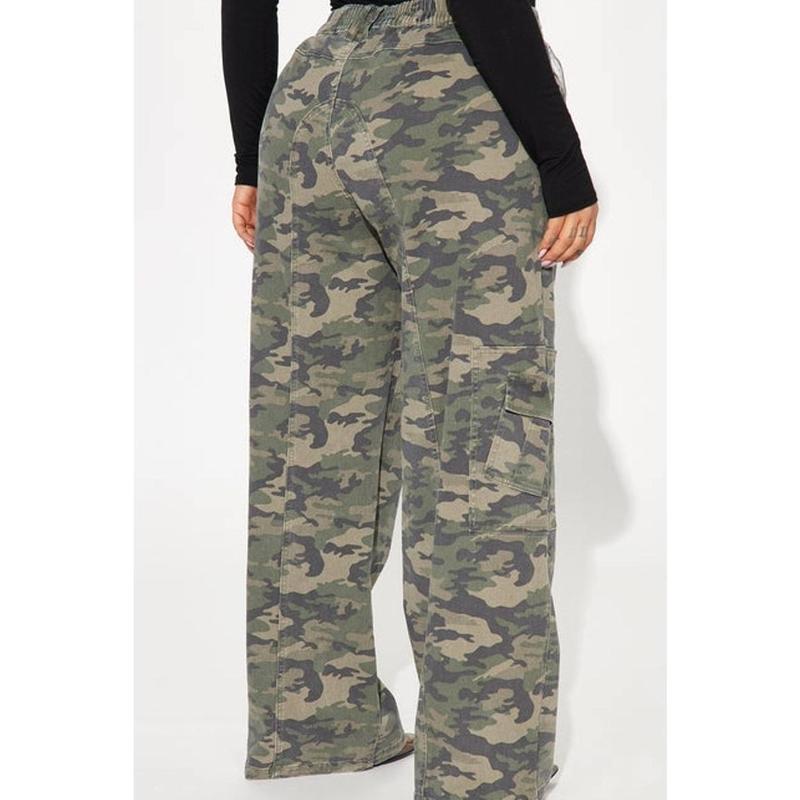 Berkely Washed Camo Cargo Pant - Olive/combo Z