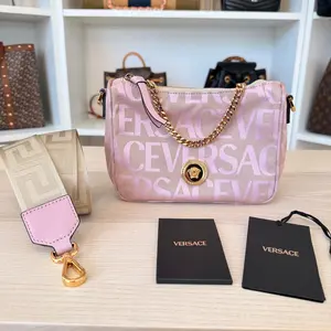 Pre-owned VERSACE Fabric Shoulder Bags Shoulder Bag Small Pink / Gold