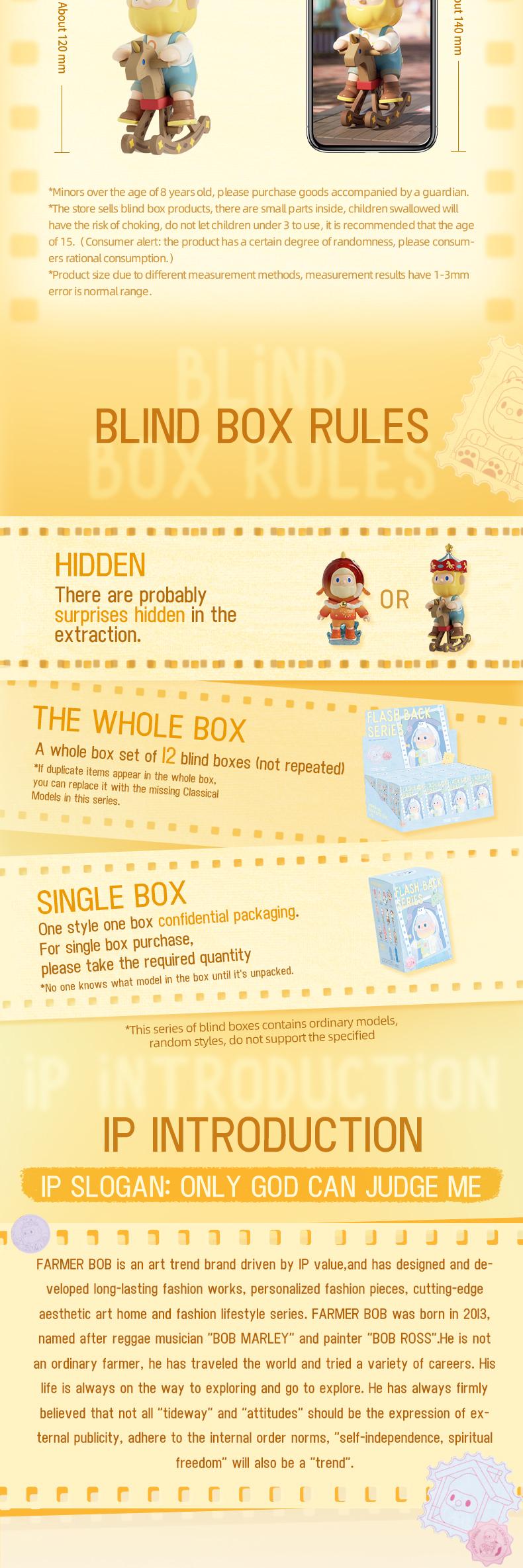 [FINDING UNICORN]【Live Unboxing, Final Sale】 FARMER BOB FLASH BACK SERIES BILIND BOX Cute Figures Desktop Ornament Collectible Toys Birthday Gifts  HMZYQ8M7SC