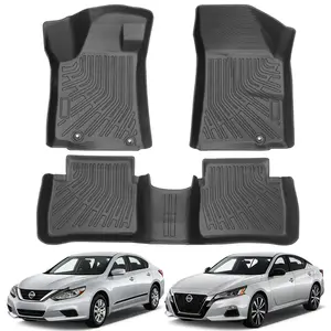 Canvcle Floor Mats for Nissan Altima 2013-2025 All Weather TPE Odorless Protection Heavy Duty Waterproof Durable Non-slip Easy Cleaning