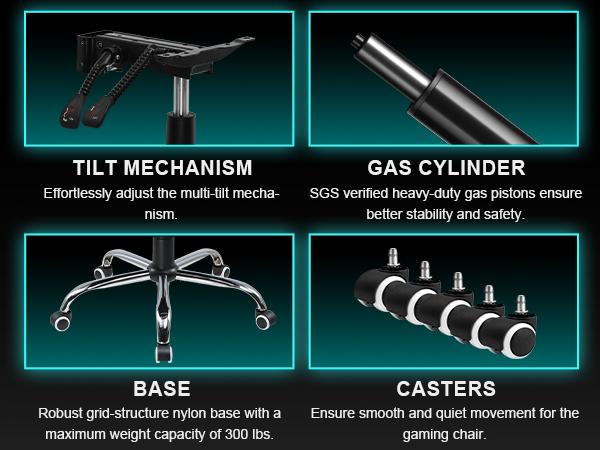 【Latest Fifth Generation Upgrade】Office Gaming Chair, equipped with pocket spring seat cushion and memory foam lumbar support, an ergonomic reclining office chair, mesh rotating wheels task chair, and fabric office chair upholstery
