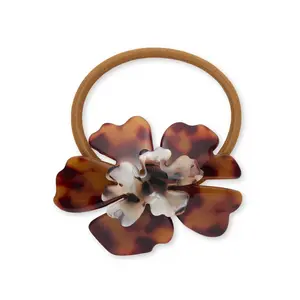 TORTOISE HIBISCUS GENIE HAIR TIE