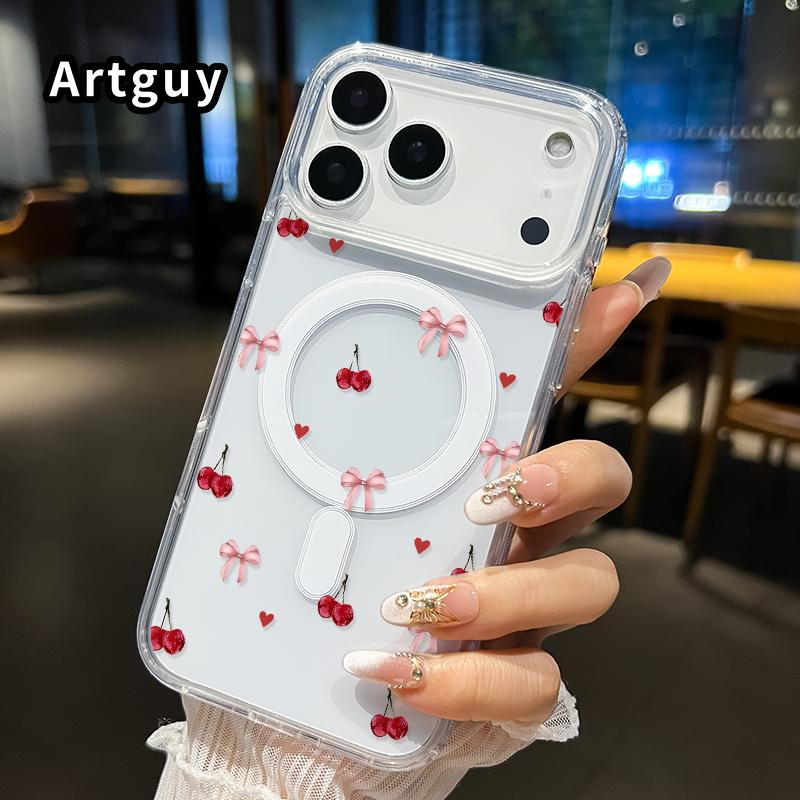 Cherry Bow Love Advanced fashion giftMagnetic Phone Case for iPhone 15 Plus 17 16 Pro Max Air E 14 13 12 11 X XS XR Shockproof Soft Premium Stylish Durable Protection Case Cherry Bow Love Advanced fashion giftMagnetic Phone Case for iPhone 15 Plus 17 16 Pro Max Air E 14 13 12 11 X XS XR Shockproof Soft Premium Stylish Durable Protection Case