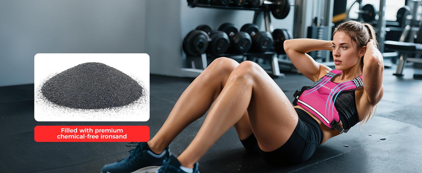 【SpringStatements】BAGAIL Adjustable Weighted Vest 4-10lb 12-18lb 20-32lb Rucking Vest for Women & Men with 6 Weights & Large Pocket Ideal for Home Workouts Running Walking Strength Training Muscle Exercise Equipment