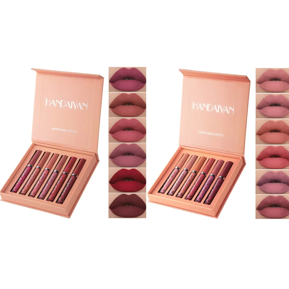 Matte Liquid Lipstick Cosmetic Set, 6-Pcs Lip Care Kit with Long-Wear Color Stays Vibrant All Day, Waterproof, High-Pigment, Non-Drying, Soft Moisture Lock for Daily Wear & Gifting