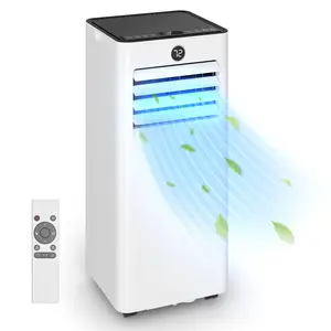 TEHANLD Portable Air Conditioner,8000 BTU  for Rooms up to 350 Sq. Ft.,AC Unit with Built-in Cool, Dehumidifier , Fan&Sleep Modes,Remote Control and Window Mount Kit Included, White