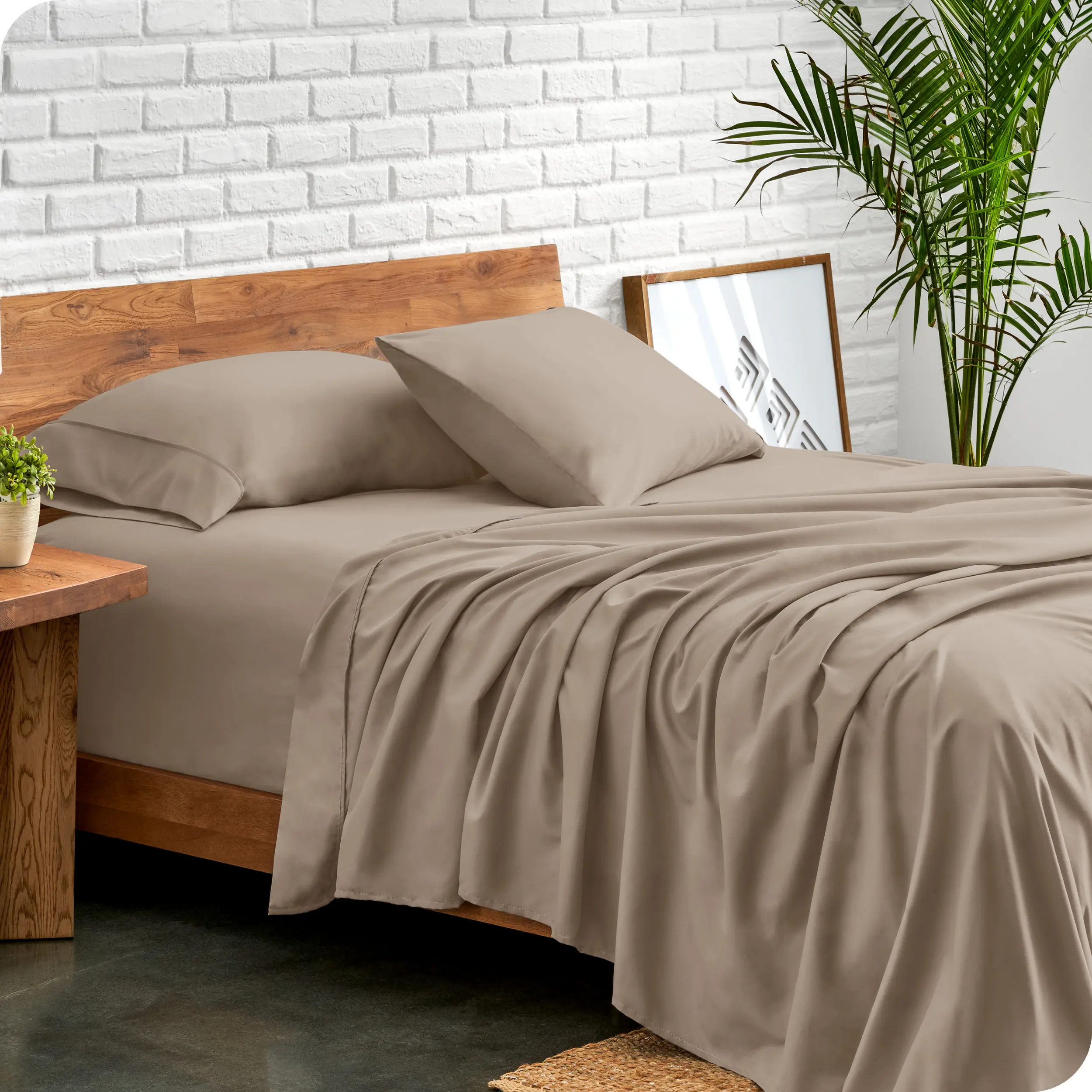 Bare Home Ultra-Soft Brushed Microfiber Bedsheet Sets - Fitted Sheets Included, Wrinkle-Resistant, Anti-Allergic, Breathable, Machine-Washable, Durable Bedroom Bedding