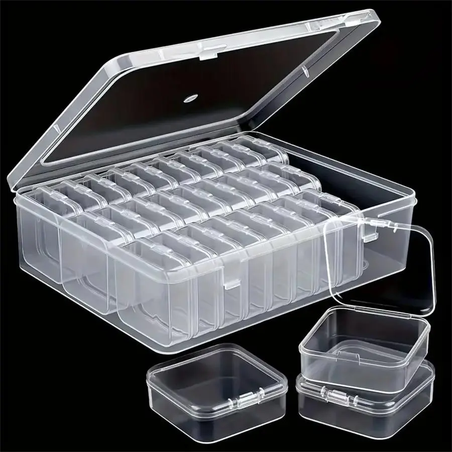 Clear Jewelry Storage Box, 1 Set of Transparent Multi Compartment Jewelry Organizers for Earrings, Rings and Necklaces, Adjustable Organizer, Home Organizer, Durable Plastic Storage Organizer, Clear Plastic Boxes, Clear Containers, Clear Storage Bins