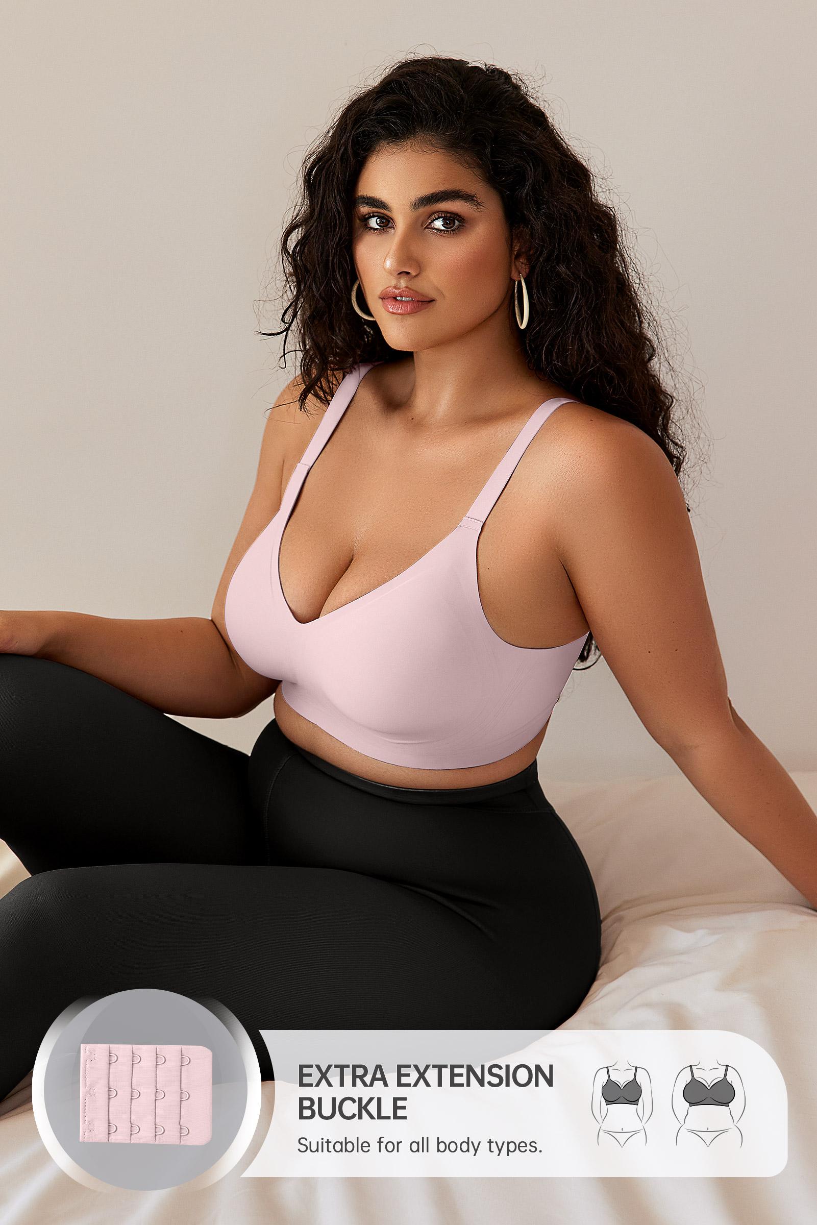 OEAK Women Comfortable Push Up Bras Wireless Seamless Full Coverage Jelly Bra Buttery Soft Everyday Tshirt Bra Convertible Bra